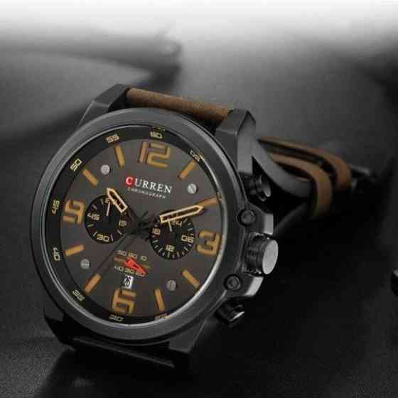 Годинник чоловічий наручний Curren Monreal Armor Black (2 ремінці) Вінниця