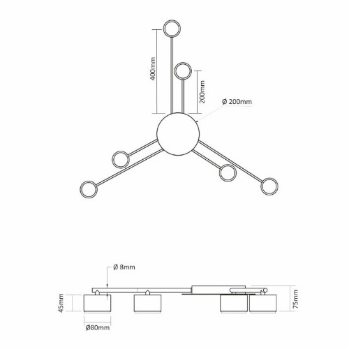 LED Світильник під лампу 6*GX53 накладний білий VL-SPF21B-W Videx Житомир
