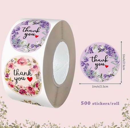 Стикеры наклейки для упаковки 500 шт Thank you Киев - изображение 3
