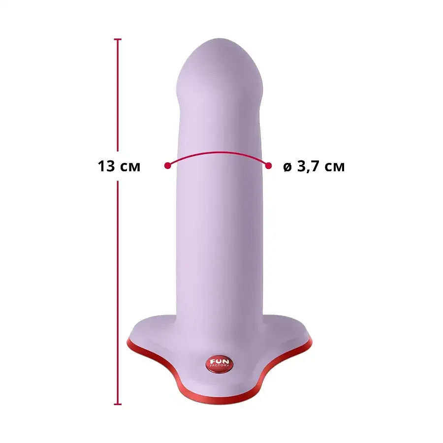Фаллоимитатор Fun Factory AMOR Purple, длина 14,6 см, диаметр 3,7 см, изогнутый Львов - изображение 3