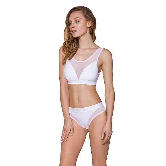 Трусики з прозорою вставкою Passion PS002 PANTIES M, white Sex Aura Київ