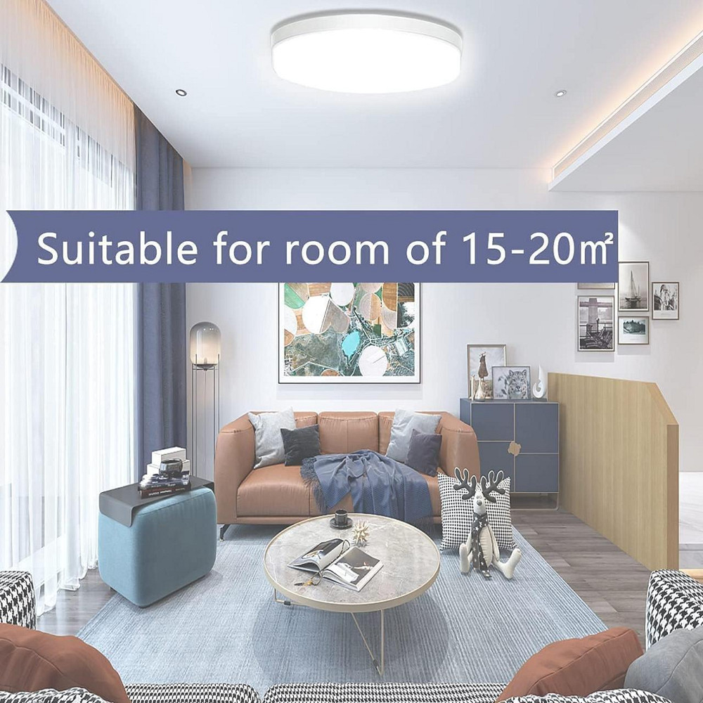 Светильник потолочный круглый LED 23 см, 36W, холодный белый свет 6500K, встроенная светодиодная лампа, люстра Киев - изображение 7