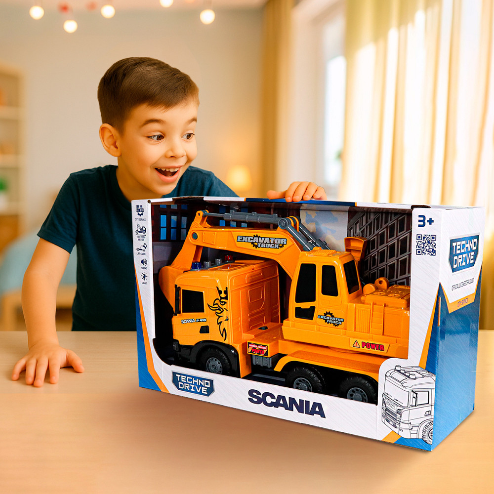 Автомодель серії Super Big Truck – Екскаватор Scania (світло, звук) Днепр - изображение 3