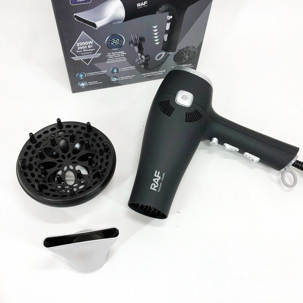 Фен для укладки волос салонный RAF, Хороший электрический фен, Фены для сушки волос TL-39 Львов - изображение 1
