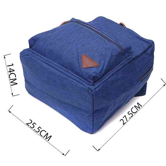 Текстильный удобный рюкзак унисекс Vintage 22244 Синий Киев