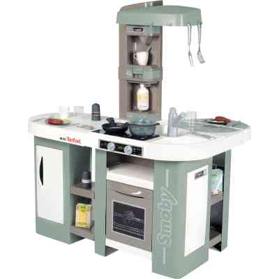 Ігровий набір Smoby Велика інтерактивна кухня Тефаль Студіо з ефектом кипіння 34 аксесуари М&apos;ятно-сіра з білим (311053) Вінниця