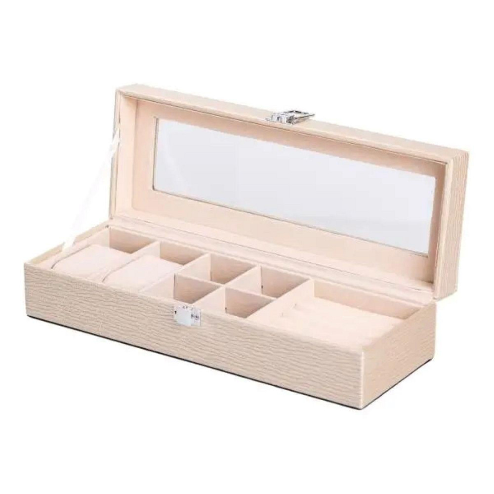 Шкатулка для украшений из эко кожи 31×11×8 см органайзер для ювелирных изделий HP-5-5BE Киев - изображение 4