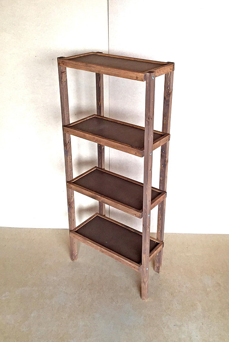 Етажерка розбірна "Честер" 4 полиці 30х60х150 капучино Миколаїв - фото 4