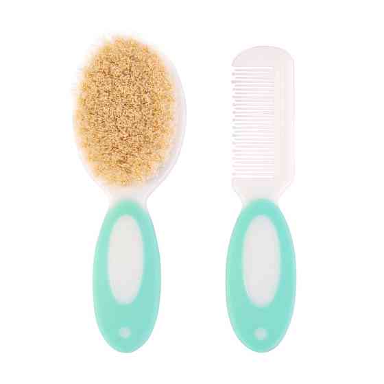 Щітка та гребінець для волосся 7106_бірюзовий, м'яка щетина Вінниця