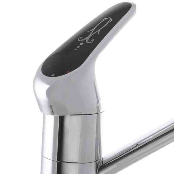 Смеситель для умывальника Haiba Magic 004 с черной ручкой, излив 15 см (HB0689) Харьков