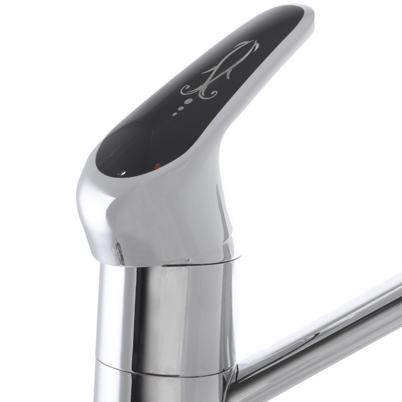 Смеситель для умывальника Haiba Magic 004 с черной ручкой, излив 15 см (HB0689) Харьков - изображение 4