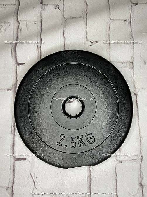 Диск композитний на 2.5 кг 31 мм Гантелі, гирі, штанги і диски з АВС покриттям Київ - фото 2