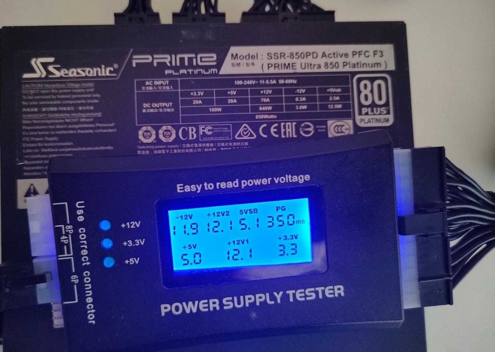 Блок питания 850W Seasonic PRIME Ultra 850 Platinum. Харьков - изображение 3