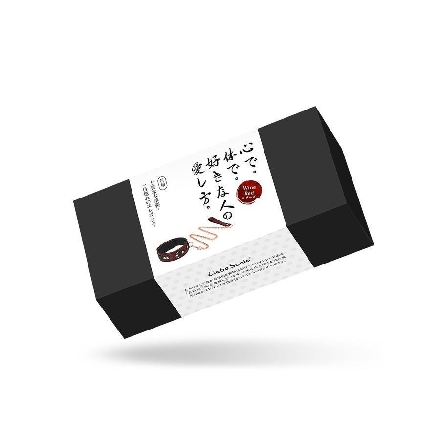 Шкіряний нашийник з повідцем Liebe Seele Wine Red Collar and Leash, 3 кільця для кріплення Sex Aura Київ - фото 10