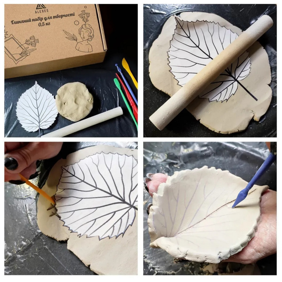 Дитячий глиняний набір для творчості GL-001 природна глина 0,5 кг Вінниця - фото 5