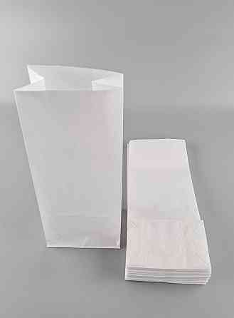 Пакет паперовий 32*13*8,5 см 0 г\м2 з дном білий 25 шт Харків