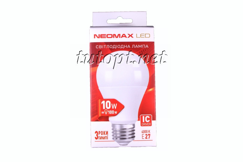 Светодиодная LED лампочка neomax 10W NX10L E27 4000K Днепр - изображение 2