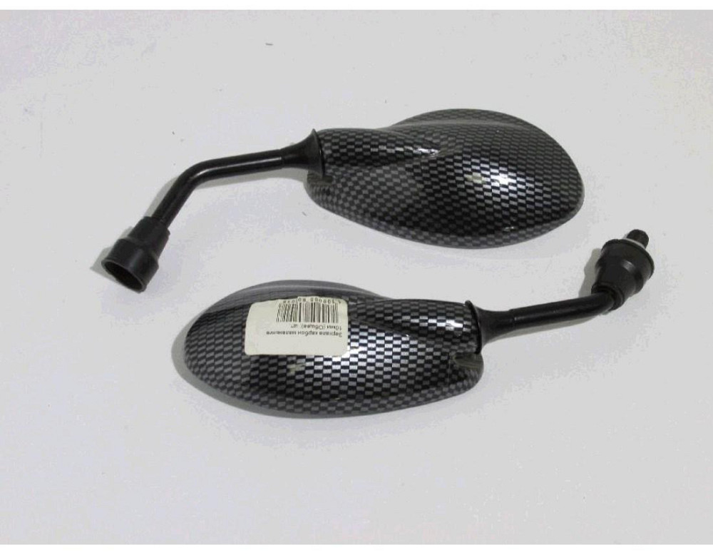 Дзеркала мото овальні (карбон, 10mm) EVO Київ - фото 1