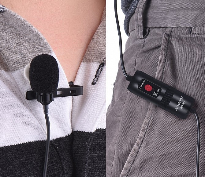 Петличний мікрофон Andoer AD-M1 Всеспрямований конденсаторний мікрофон. Київ - фото 5