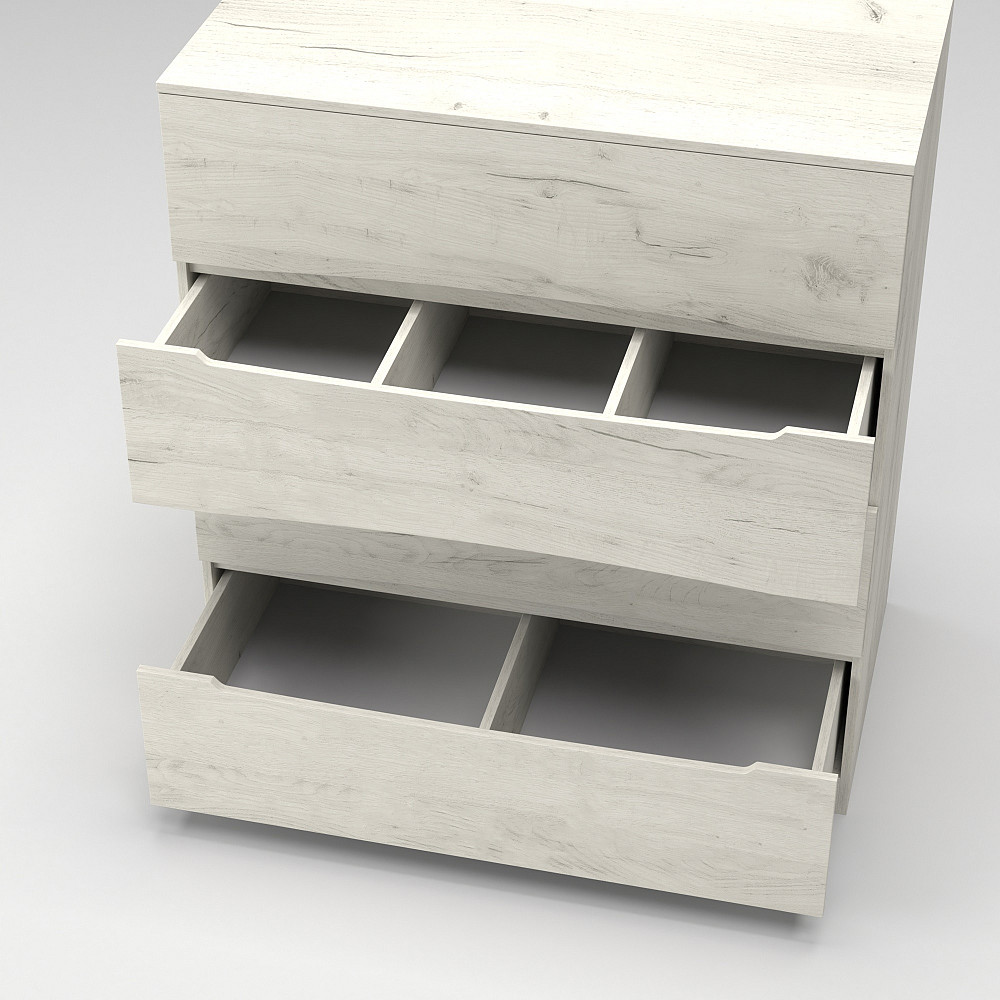 Комод Дельта №1, Дуб Крафт Білий, 1090/610/1200 Львів - фото 3