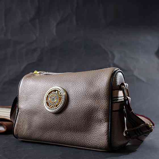 Сумка для стильних жінок з натуральної шкіри Сірий (Vintage) Київ