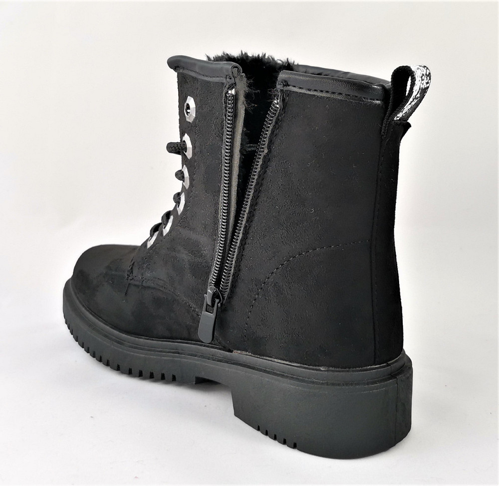 Зимові Черевики Черні Напівчоботи на хутрі Блискавки (розміри: 36) ВідеоОбзор — 820 Дніпро - фото 4