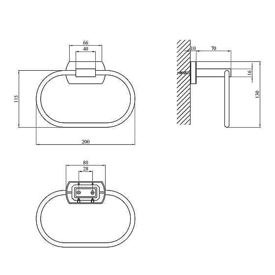 Полотенцедержатель Kroner KRM Graz - GRP95606 Киев