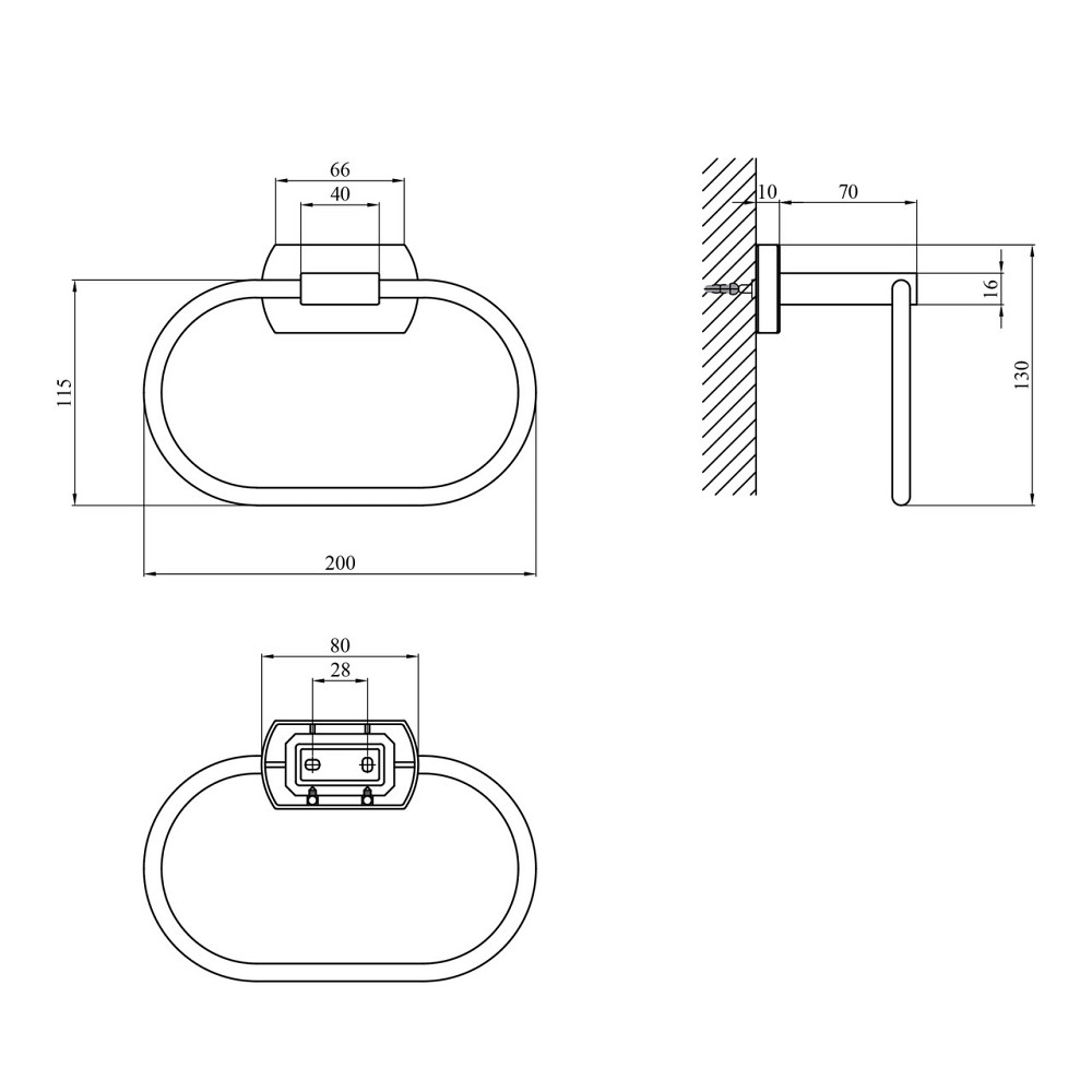 Полотенцедержатель Kroner KRM Graz - GRP95606 Киев - изображение 2