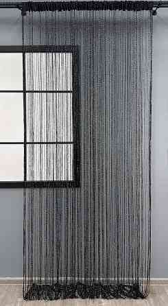 Шторы-нити с люрексом Черный 300х300см 1 шт (61-099) Киев