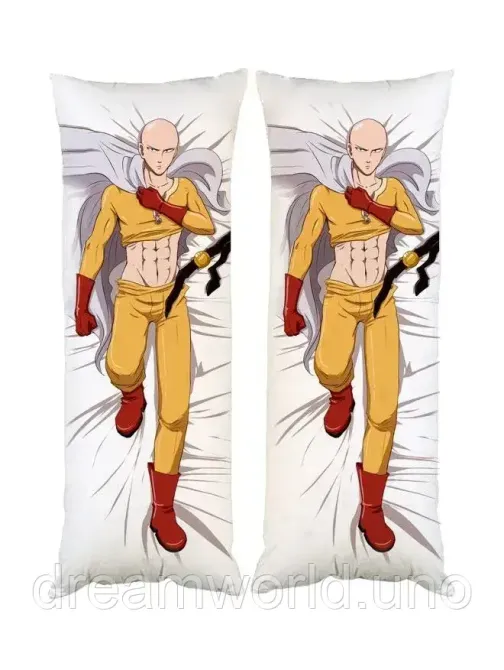 Подушка дакімакура Ванпанчмен Сайтама декоративна пардова подушка для обіймання двостороння 30х60 Харків - фото 1