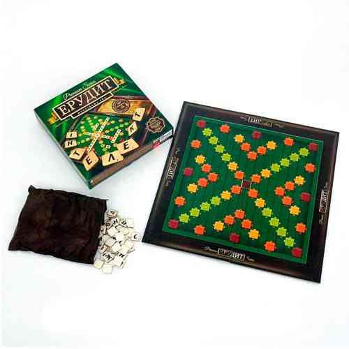 Настільна гра Ерудит 2в1 УКР+РУС, 110 дерев’яних фішок, Scrabble для всієї родини Київ