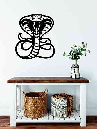 Декоративне настінне Панно  «Кобра» , Декор на стіну 90*78 см, Чорний Київ