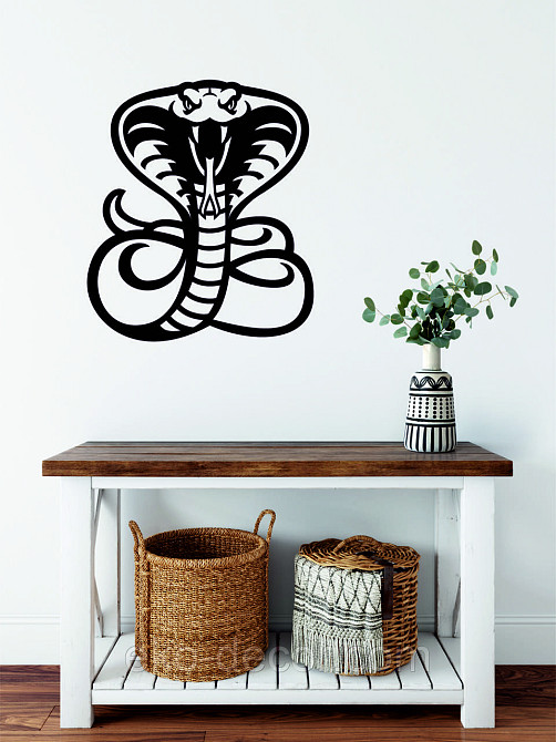 Декоративное настенное Панно «Кобра» , Декор на стену 90*78 см, Черный Киев - изображение 6