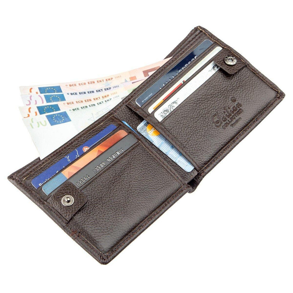 Кошелек мужской флотар кожаный TAILIAN 18999 Темно-коричневый Киев - изображение 3