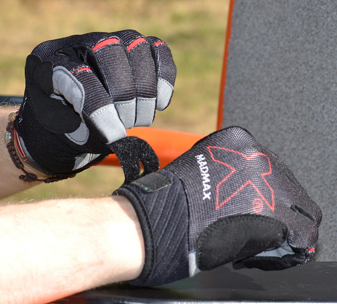 Рукавички для фітнесу MadMax MXG-103 X Gloves Black/Grey XXL Каменское - изображение 8