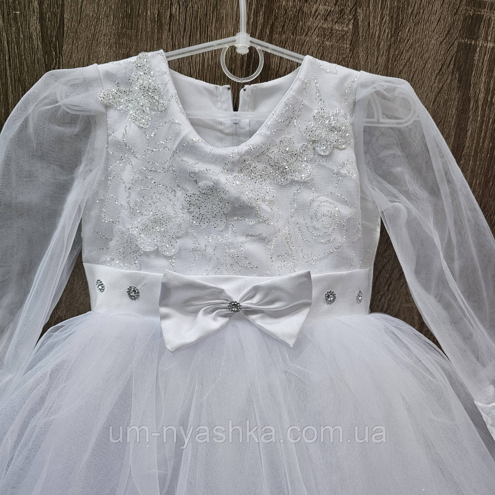 Сукня Сніжинка Біле ошатне плаття для дівчинки з глітером Кривий Ріг - фото 5