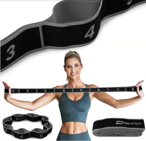 Резинка для фітнесу з петлями 12-30кг HS-N904GB чорна Киев
