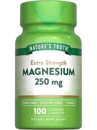 Магний, Magnesium, Nature's Truth, повышенная сила действия, 250 мг, 100 каплет Луцк