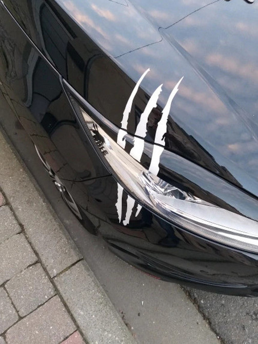 Наклейка на авто-мото у вигляді Подряпини Когтем Красн Київ - фото 8