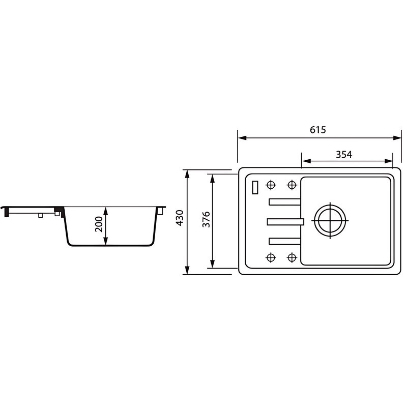 Мойка Zerix ZS-6243S-13 Графитовая (ZX4577) Киев - изображение 2