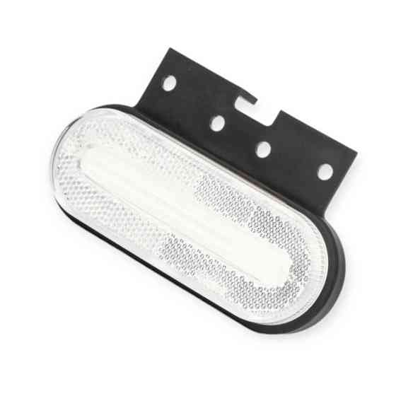 Фонарь овальный белый 125х50мм с кронштейном FT-070 B, K маркерный Мукачево