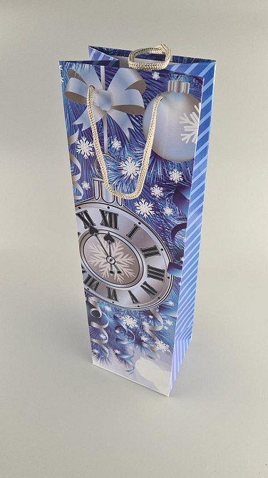 Пакет новогодний  бумажный под  бутылки-022 (12 шт) Харьков - изображение 1