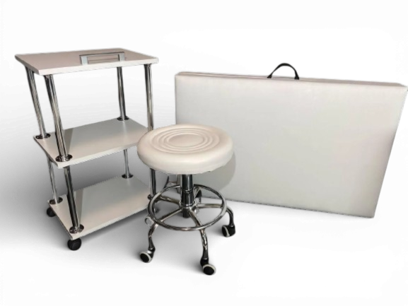 Косметологічна кушетка з візком і стільцем без спинки (комлект) Київ - фото 1