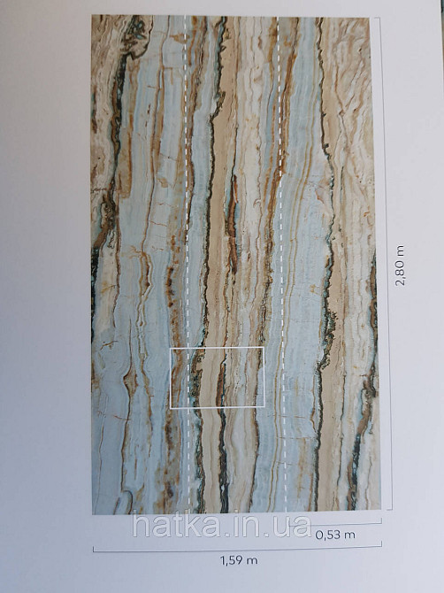 Шпалери вінілові Grandeco One roll one motif A50801 панно мурал 3д коричневий бежевий мармур Київ - фото 3