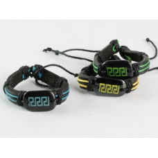 Чоловічий шкіряний браслет з каменем Київ - фото 1