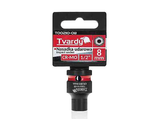 Головка ударна "Tvardy" з хром-молібденової сталі (Cr-Mo)  1/2"  6-гранна  8 мм Київ