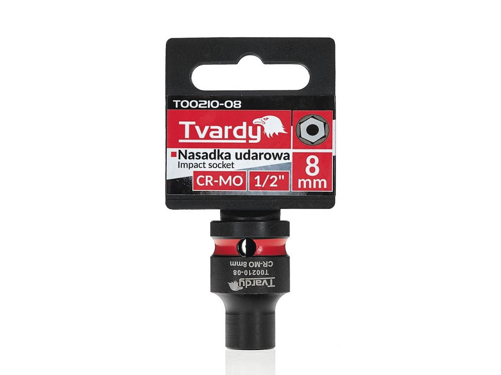 Головка ударна "Tvardy" з хром-молібденової сталі (Cr-Mo)  1/2"  6-гранна  8 мм Київ - фото 4