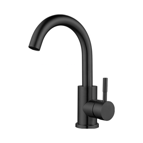 Смеситель для умывальника Mixxus SUS-011-B Black из нержавеющей стали SUS304 (цвет черный) (MI6045) Черновцы