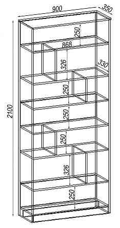 Стеллаж ОС-7, Антрацит, 900/350/2100 Львов