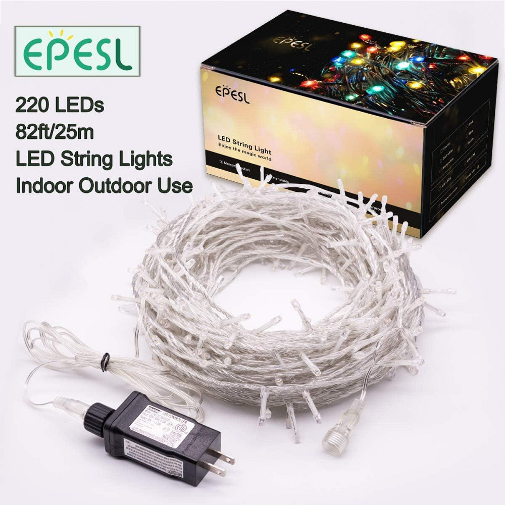 Світлодіодна гірлянда Epesl 220 LED, 25 м, синій колір, 8 режимів, вулична та інтер'єрна, для декору ялинки, свята та дому Київ - фото 8